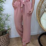 pantalon rose femme